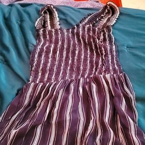 Maxi striped blue & white dress